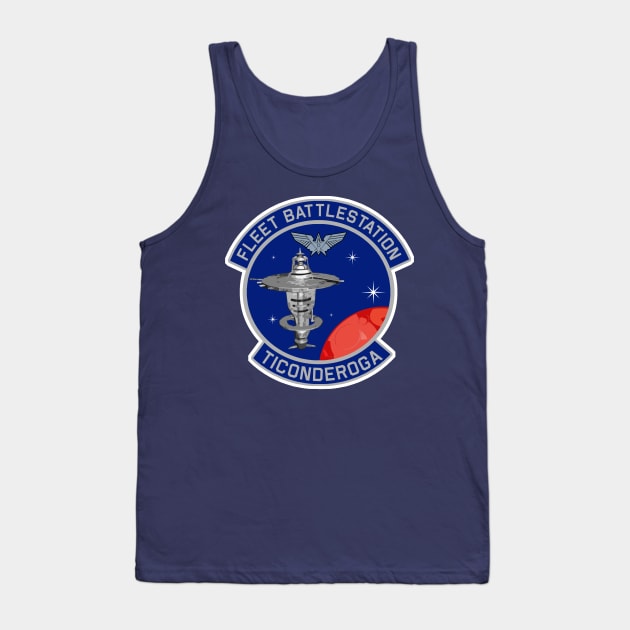 Starship Troopers Ticonderoga Patch Tank Top by PopCultureShirts